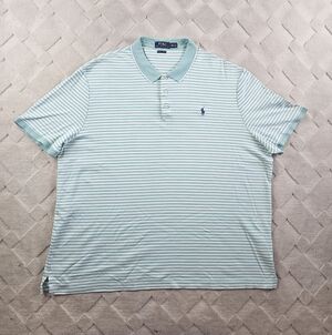 Polo Ralph Lauren Classic Fit Polo Shirt Mens 2XL Striped Preppy Golf Casual
